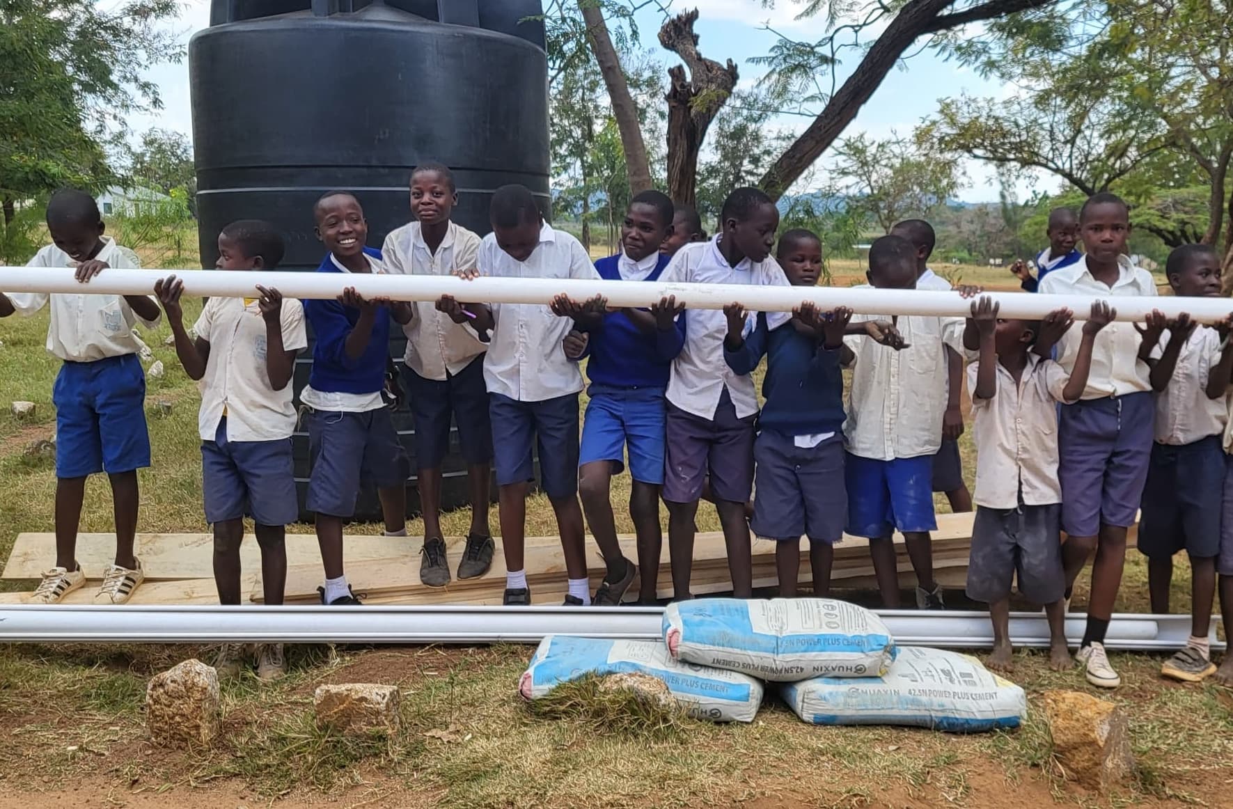 New water tank at the school