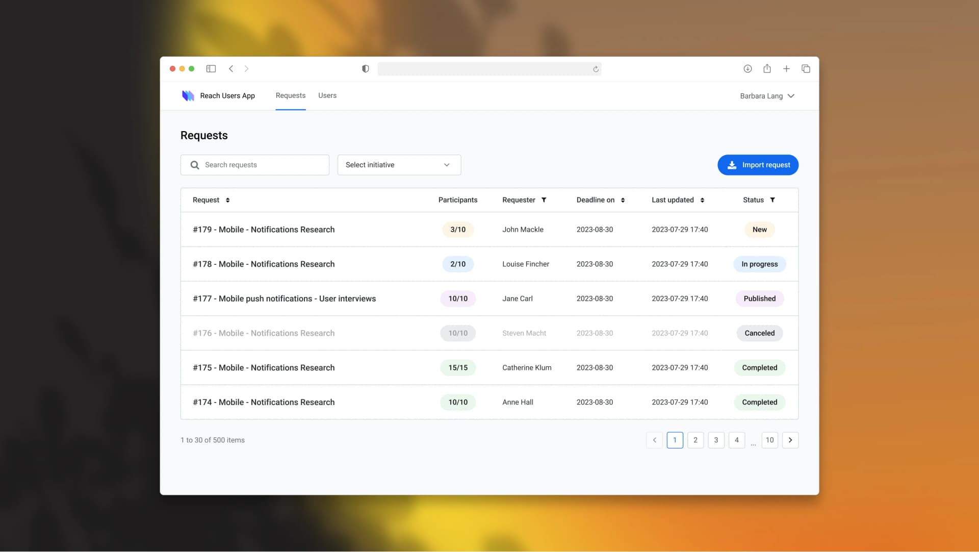 Reach Users App