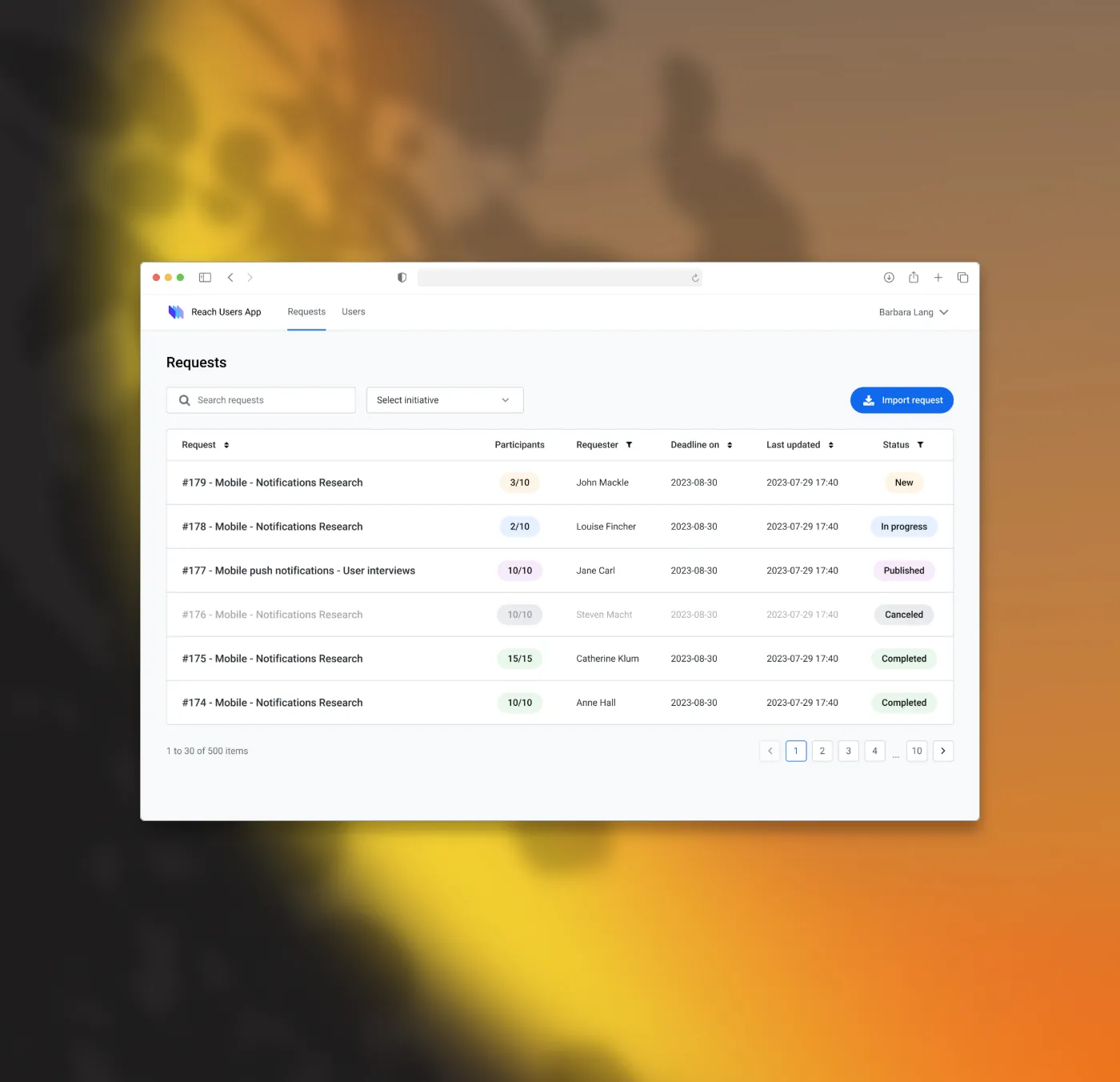 Reach Users App